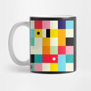 Geometric Bauhaus Pattern | Retro Arcade Video Game | Abstract Shapes Mug